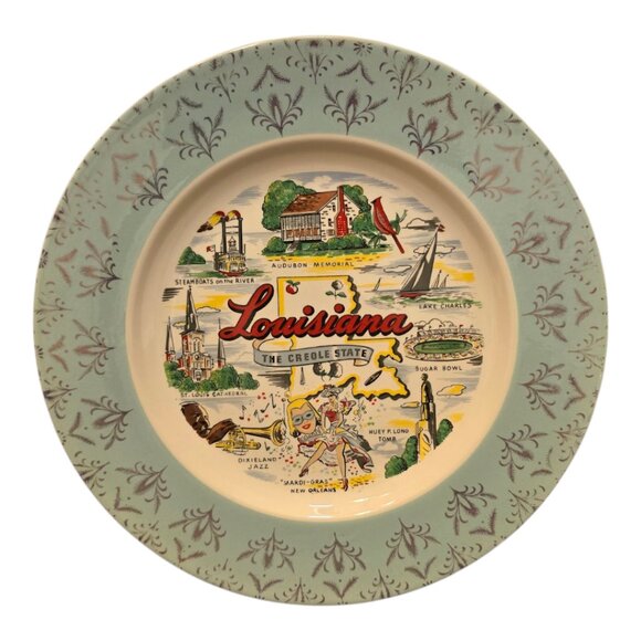 Vintage Souvenir Louisiana Decorative Plate - Picture 1 of 4